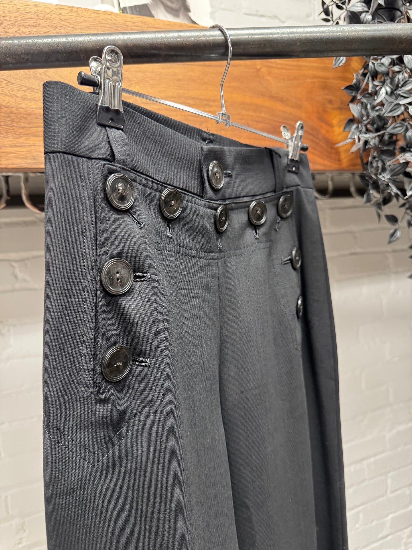 SS1997 Jean Paul Gaultier Classiqué ‘Sailor’ Front Button Wide Leg Trousers