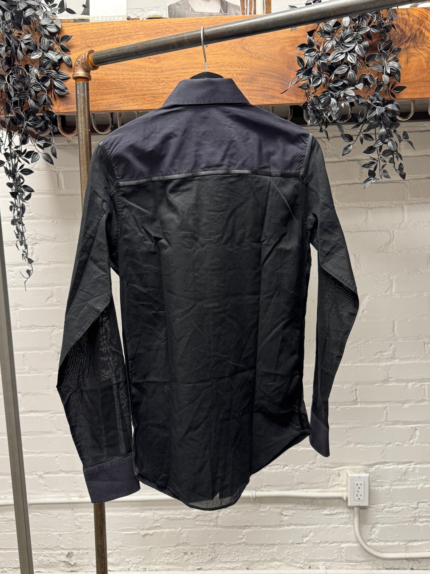 Yves Saint Laurent ‘Rive Gauche’ by Tom Ford Semi-Sheer ‘Tuxedo’ Dress Shirt
