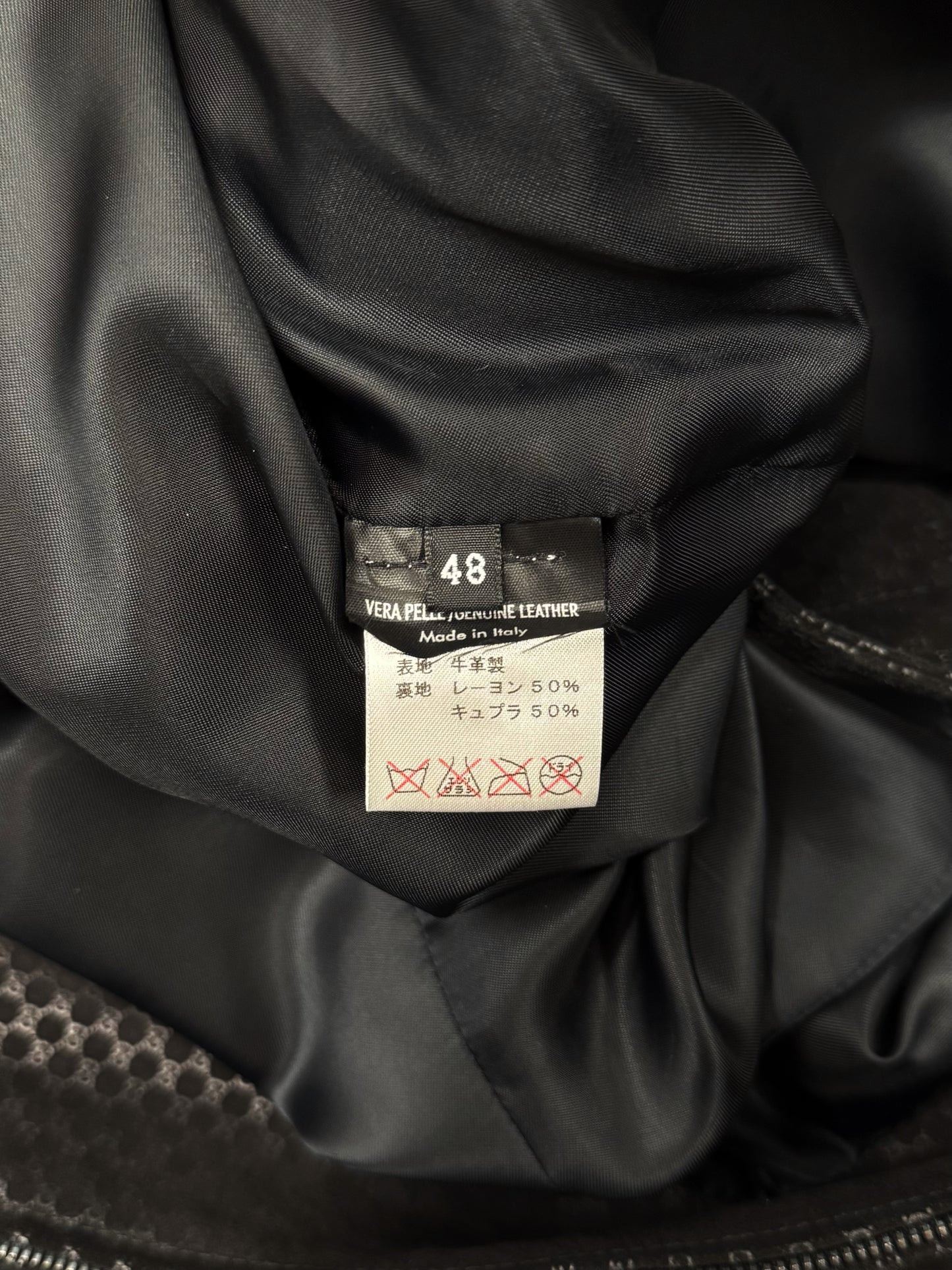 Gucci by Tom Ford ‘Metallic’ GG Monogram Leather Moto Jacket.
