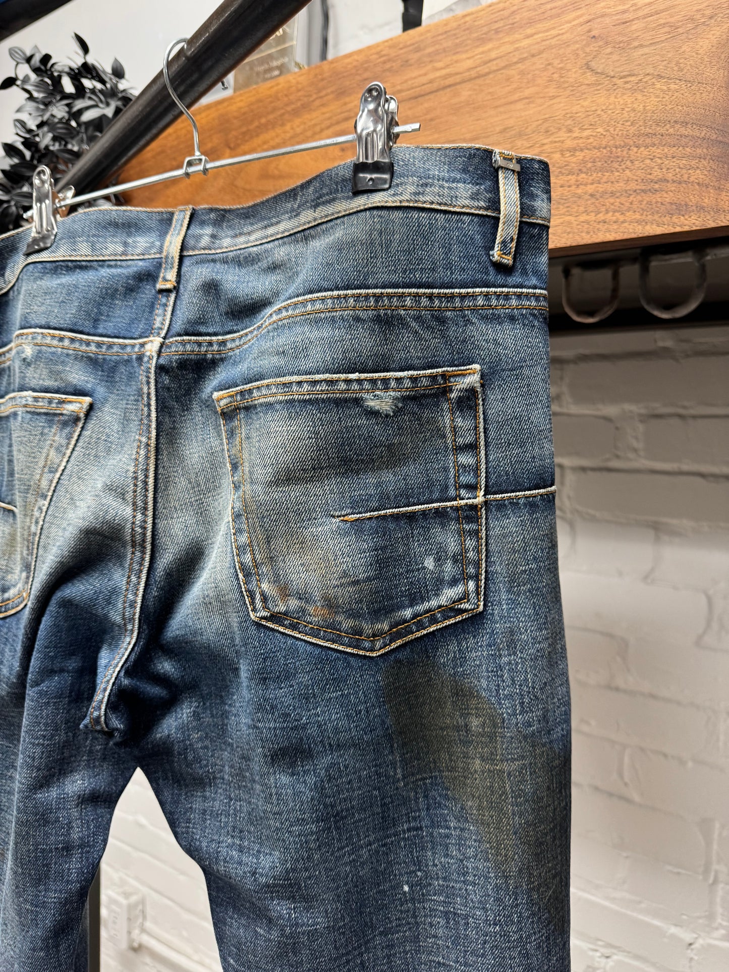 Dior Homme Dirt Washed Blue ‘Unaltered’ Skinny Cut Denim