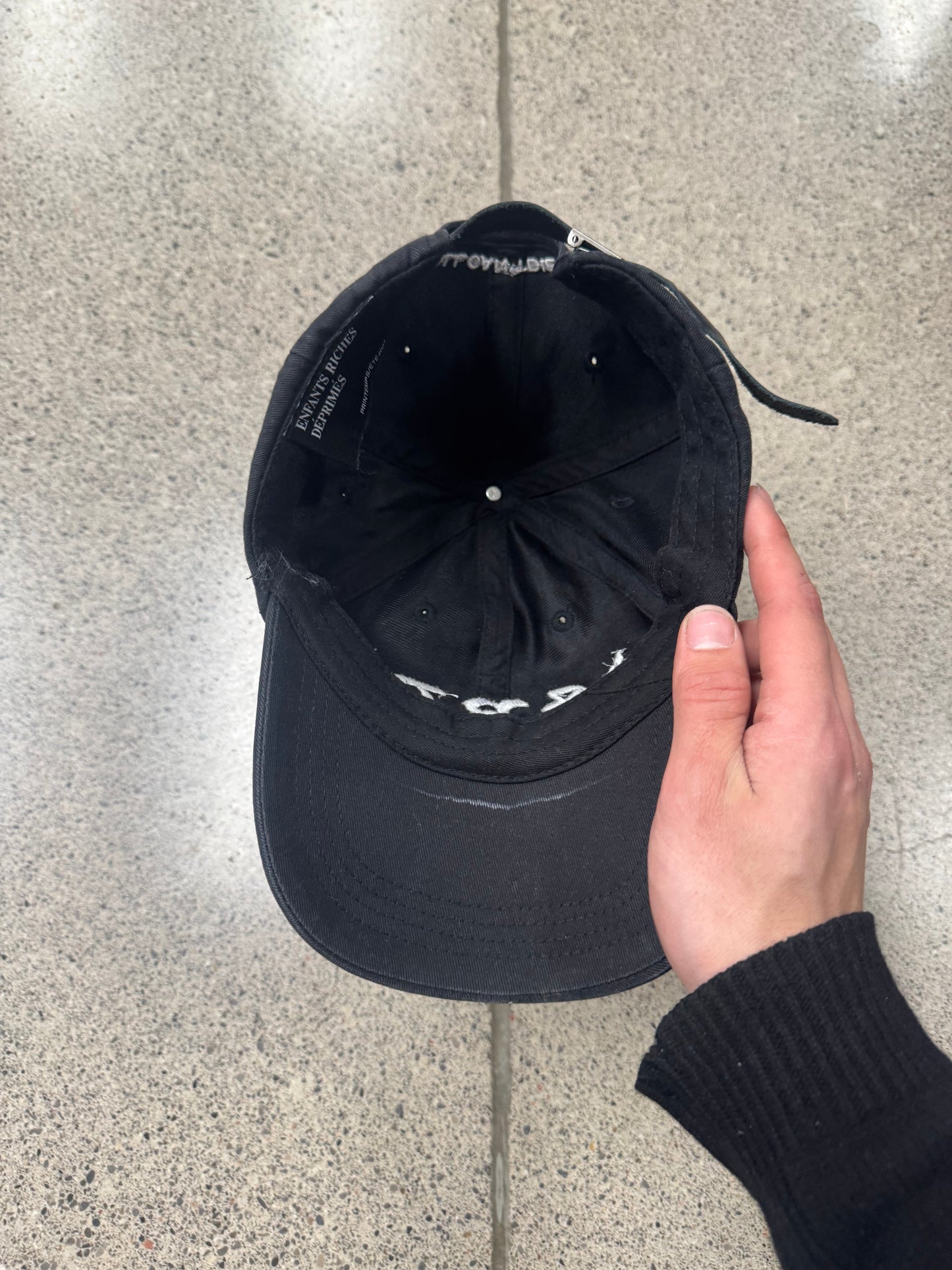 SS2024 Enfants Riche Deprimes Embroidered Logo Leather Strap-back Hat
