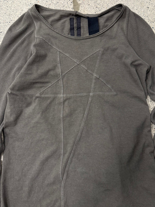 Rick Owens ‘Dust’ Pentagram Ribbed Cotton Long Sleeve Shirt