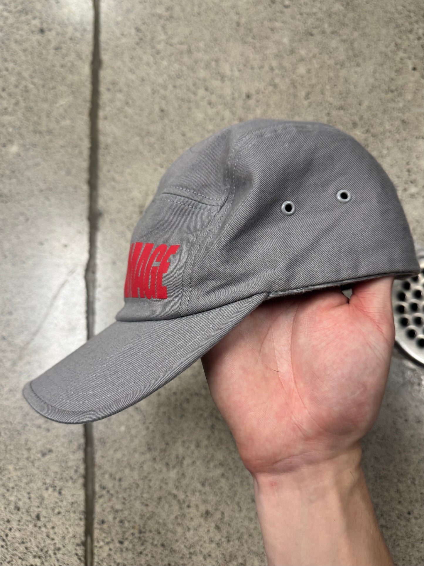 Undercover ‘Brain Damage’ 5 Panel Grey Strap-Back Camp Hat