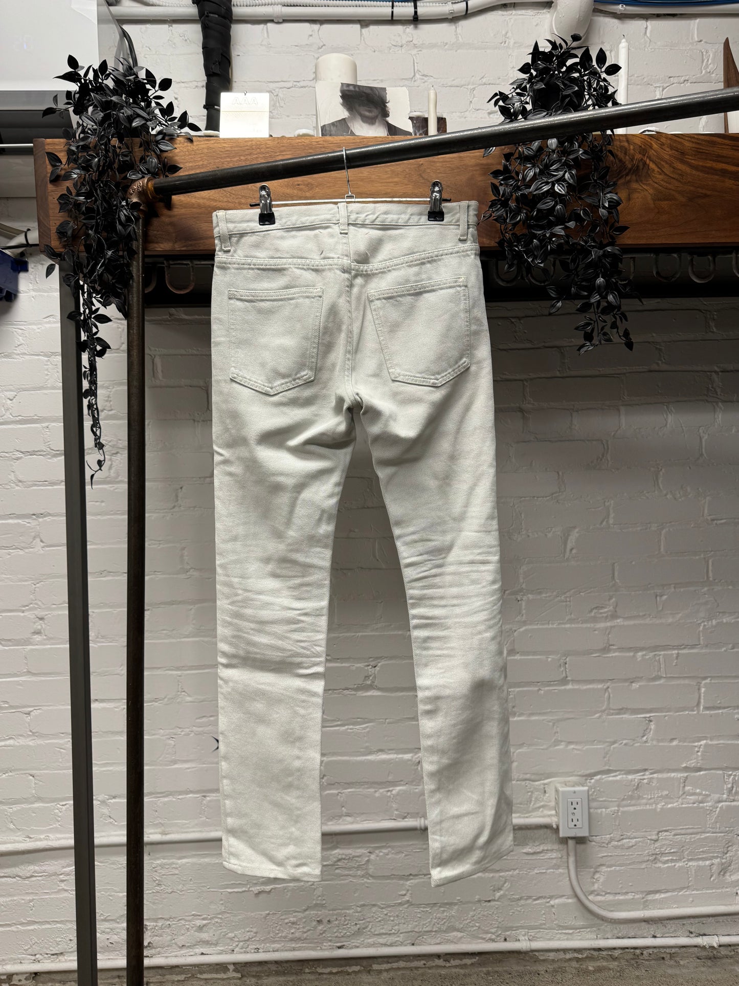 Maison Margiela ‘Paint Coated’ White Skinny Denim