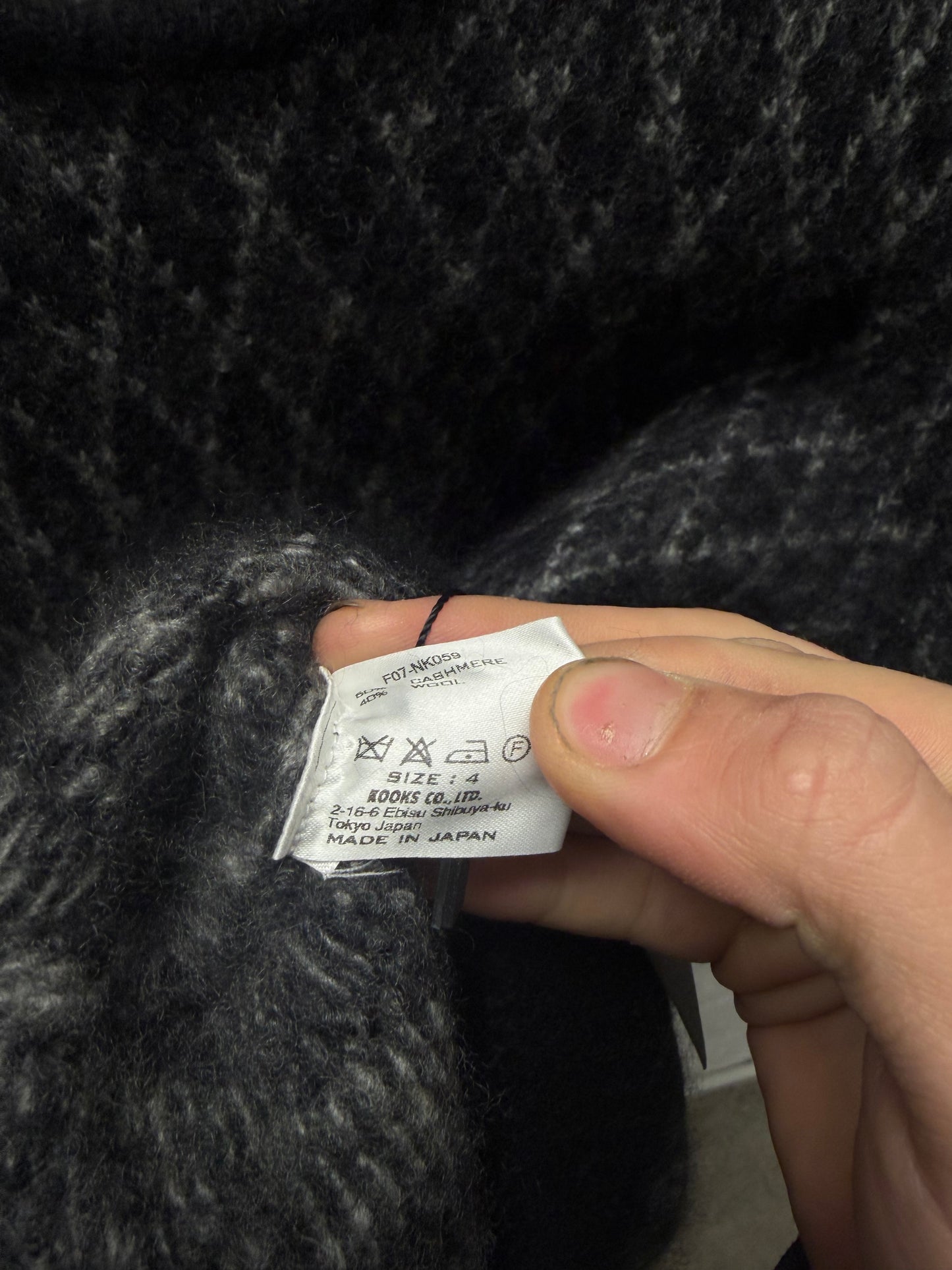 AW2007 Number (N)ine ‘Love God Murder’ Cashmere Knit Sweater