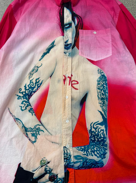 AW2019 Vetements ‘Marilyn Manson’ Full Color Button Down Shirt