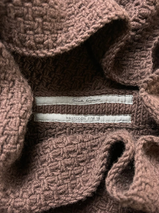 Autumn Winter 2016 Rick Owens ‘Mastadon’ Waterfall Cardigan