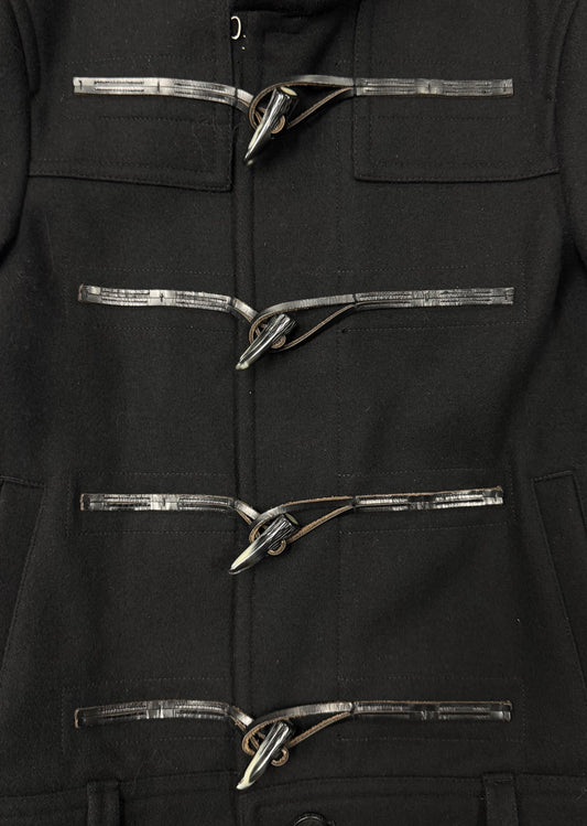 Neil Barrett ‘Toggle Closure’ Black Hooded Wool Jacket