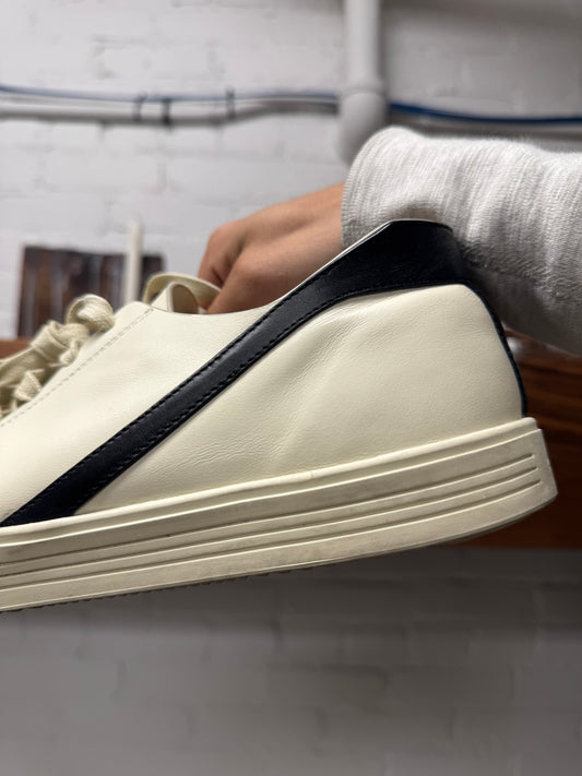 Rick Owens ‘Geotrasher’ Vans Milk/Black Low Top Sneakers