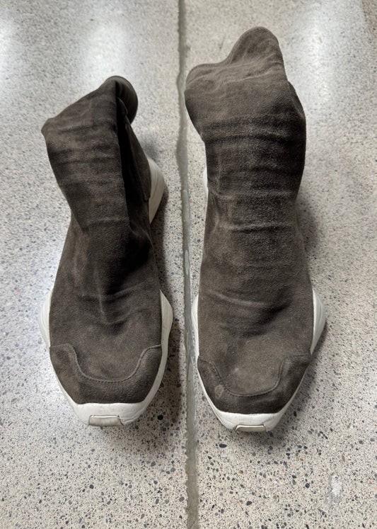 Rick Owens x Adidas ‘Dust’ Brown Suede Sock Runners