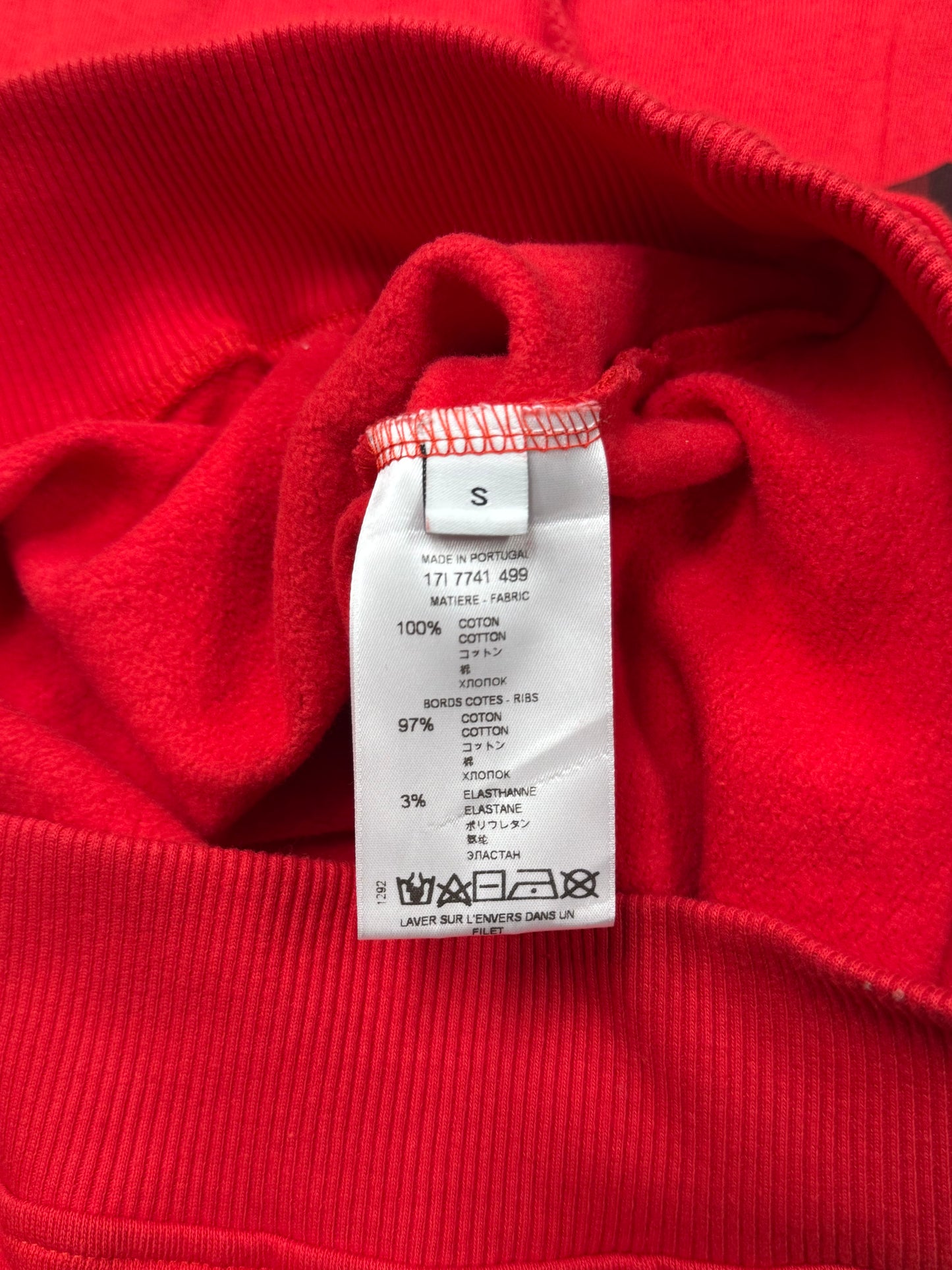 2017 Givenchy ‘Bambi’ Red Cutoff Pullover Hoodie