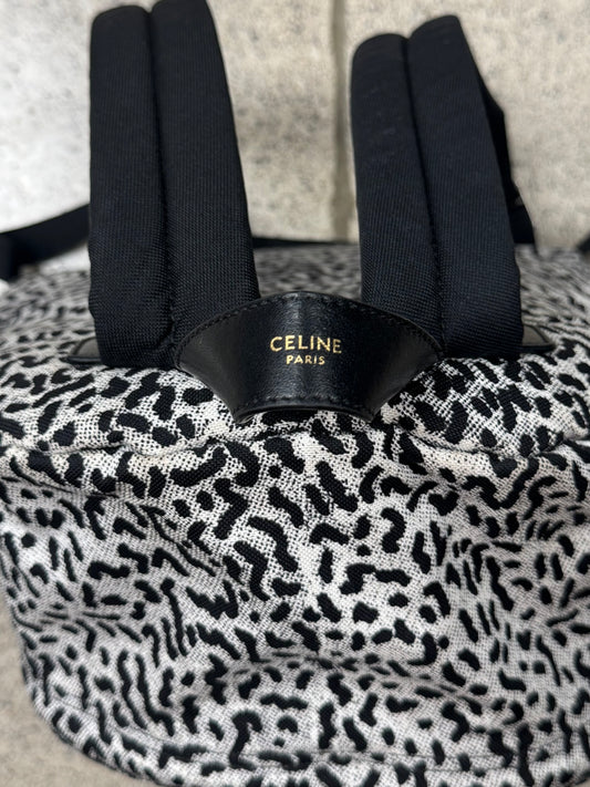Celine ‘Snow Leopard’ Leather Strap Backpack