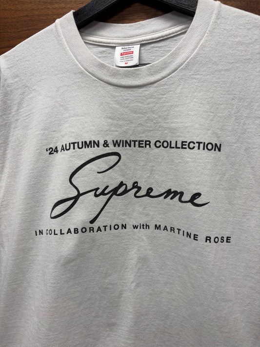 AW2024 Supreme x Martine Rose White Logo T-Shirt