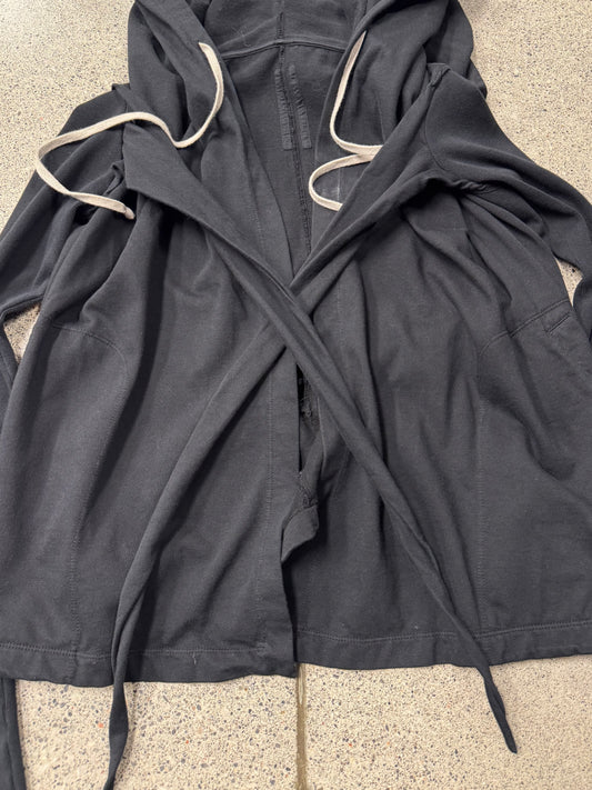 Rick Owens DRKSHDW ‘Wrap’ Black Drawstring Hoodie