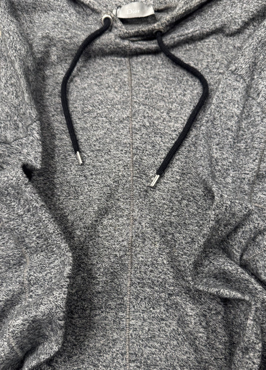 AW2003 Dior ‘Split Seam’ Speckled Grey Hoodie