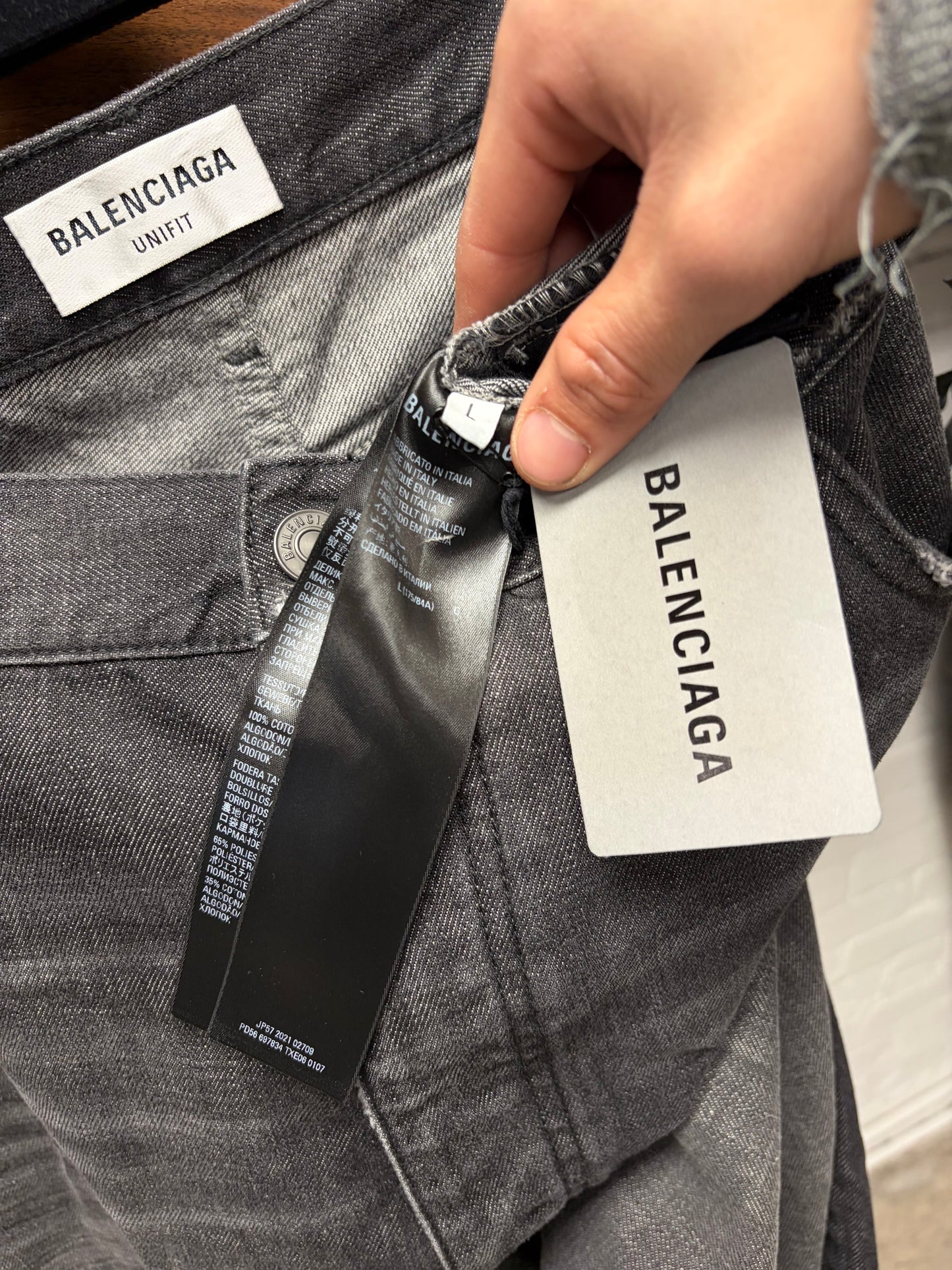 SS2022 Balenciaga ‘Destroy’ Skater Relaxed Fit Washed Grey Denim