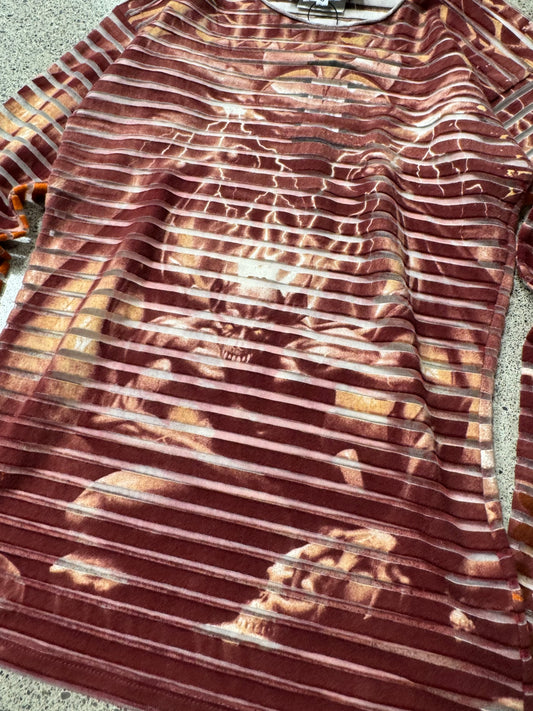 SS2001 Jean Paul Gaultier ‘Satan’ Gargoyle Print Mesh 3/4 Sleeve Top