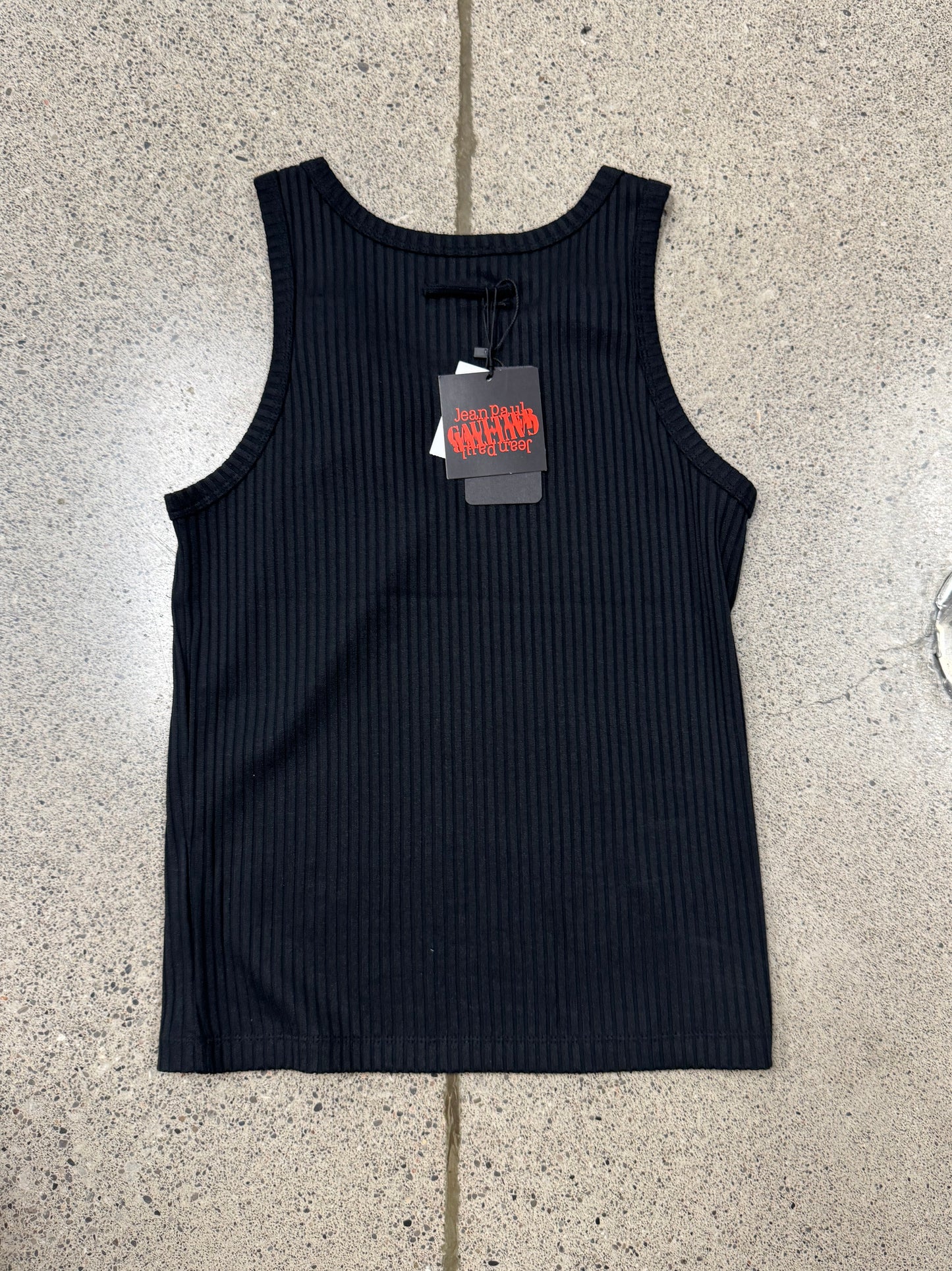 Vintage Jean Paul Gaultier Homme ‘Shoulder Strap’ Ribbed Cotton Tank Top