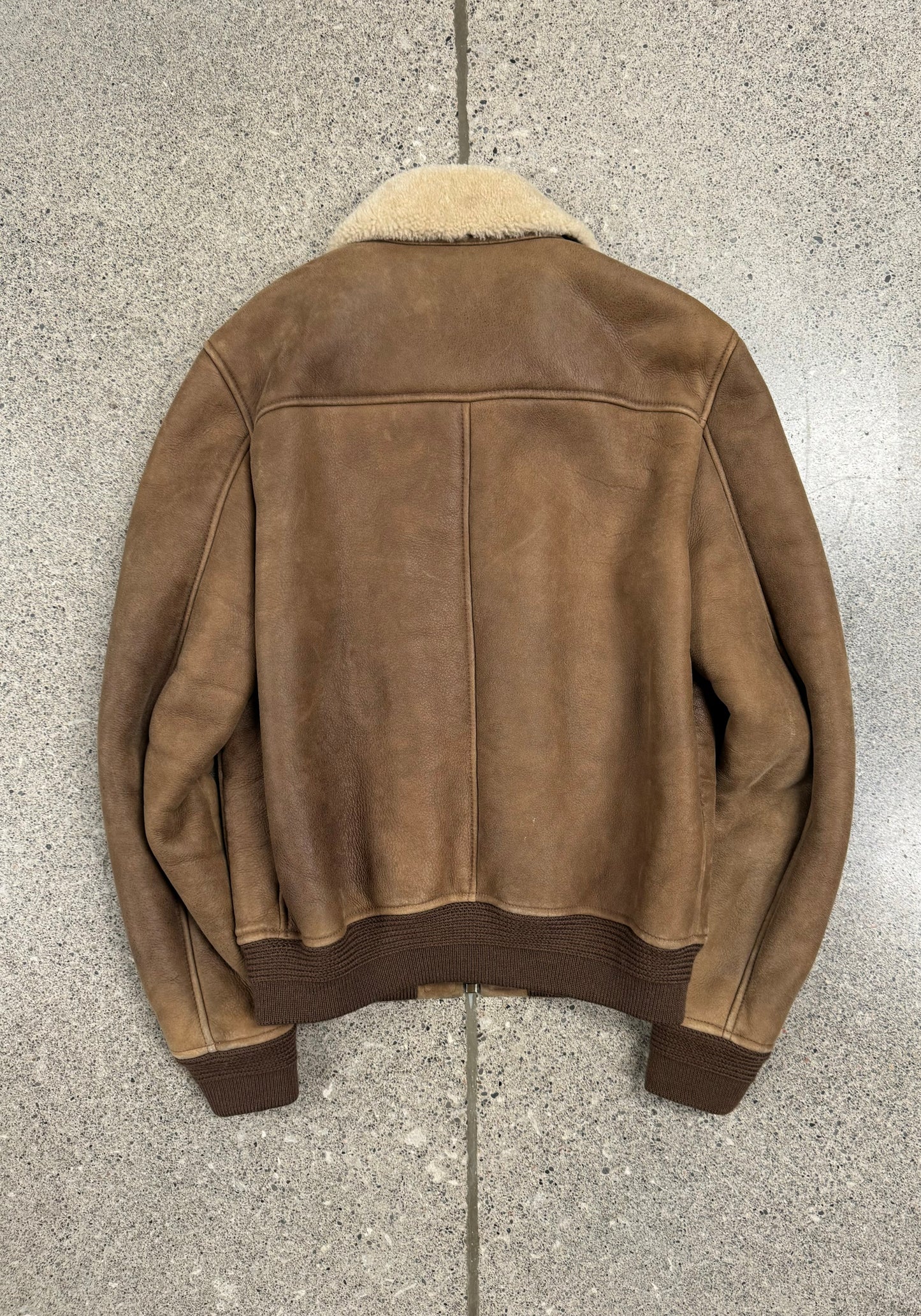 AW2020 Saint Laurent Shearling Lined Suede Bomber Jacket