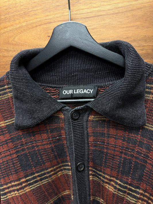 Our Legacy Plaid Collared Knit ‘Evening Polo’ Sweater