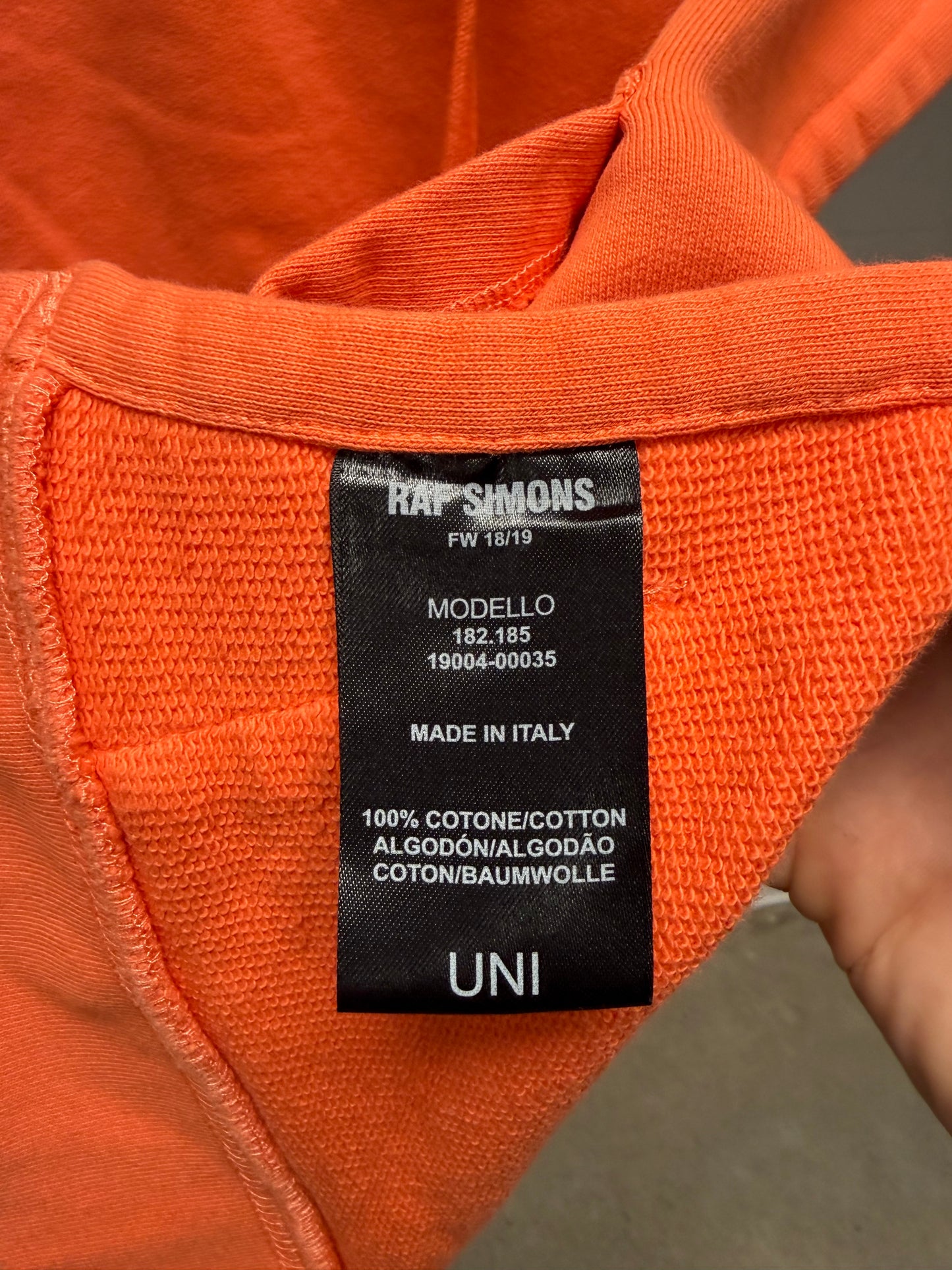 AW2018 Raf Simons ‘Drugs’ Hoodie