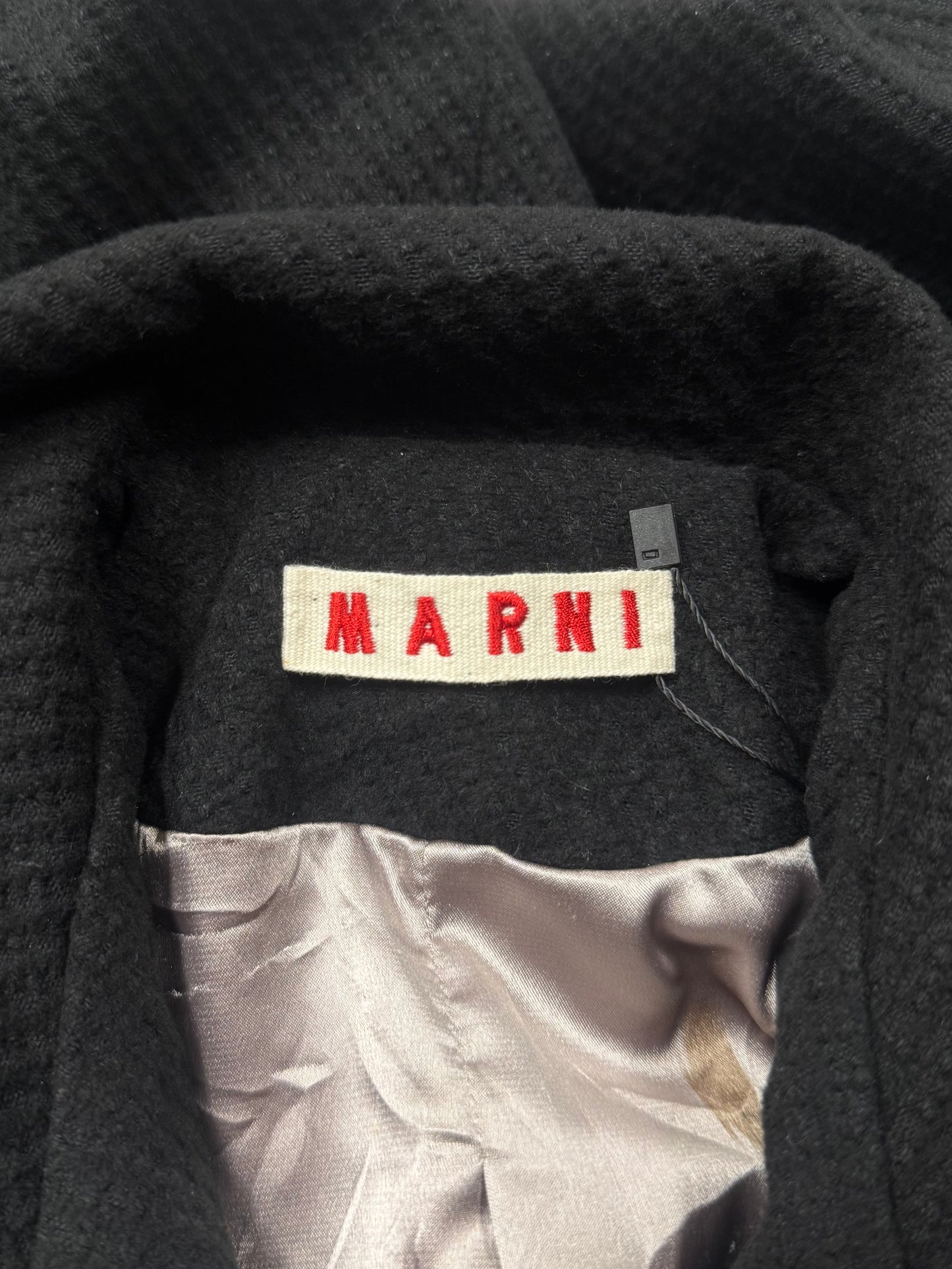 Marni Black Collared Cape Shawl