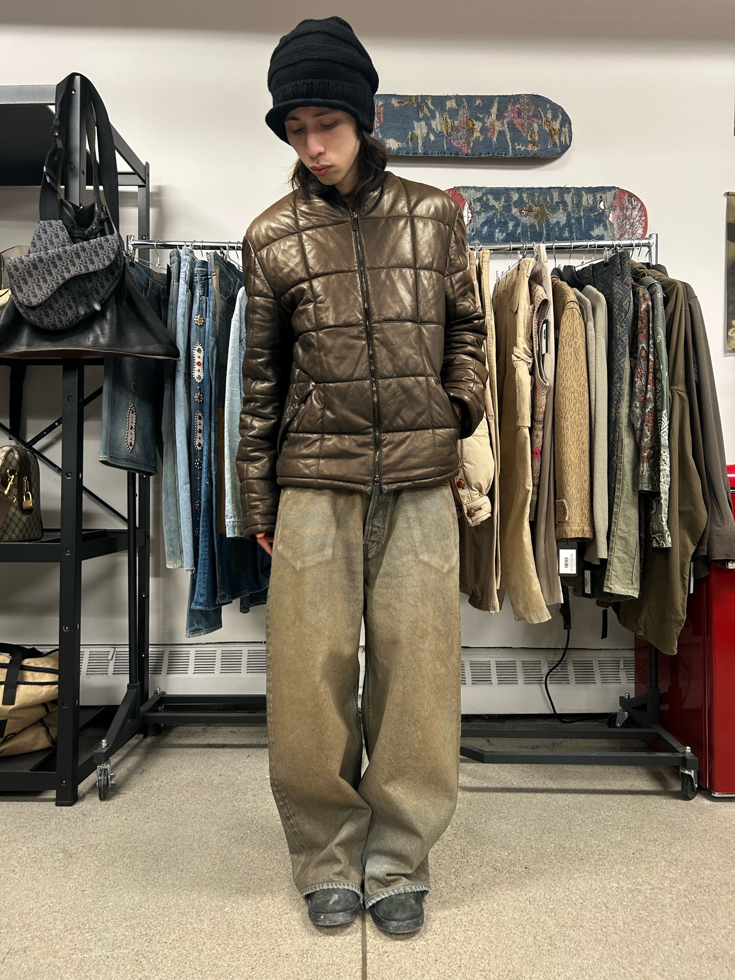 Gucci by Tom Ford ‘Ferrari’ Quilted Leather Bomber Jacket