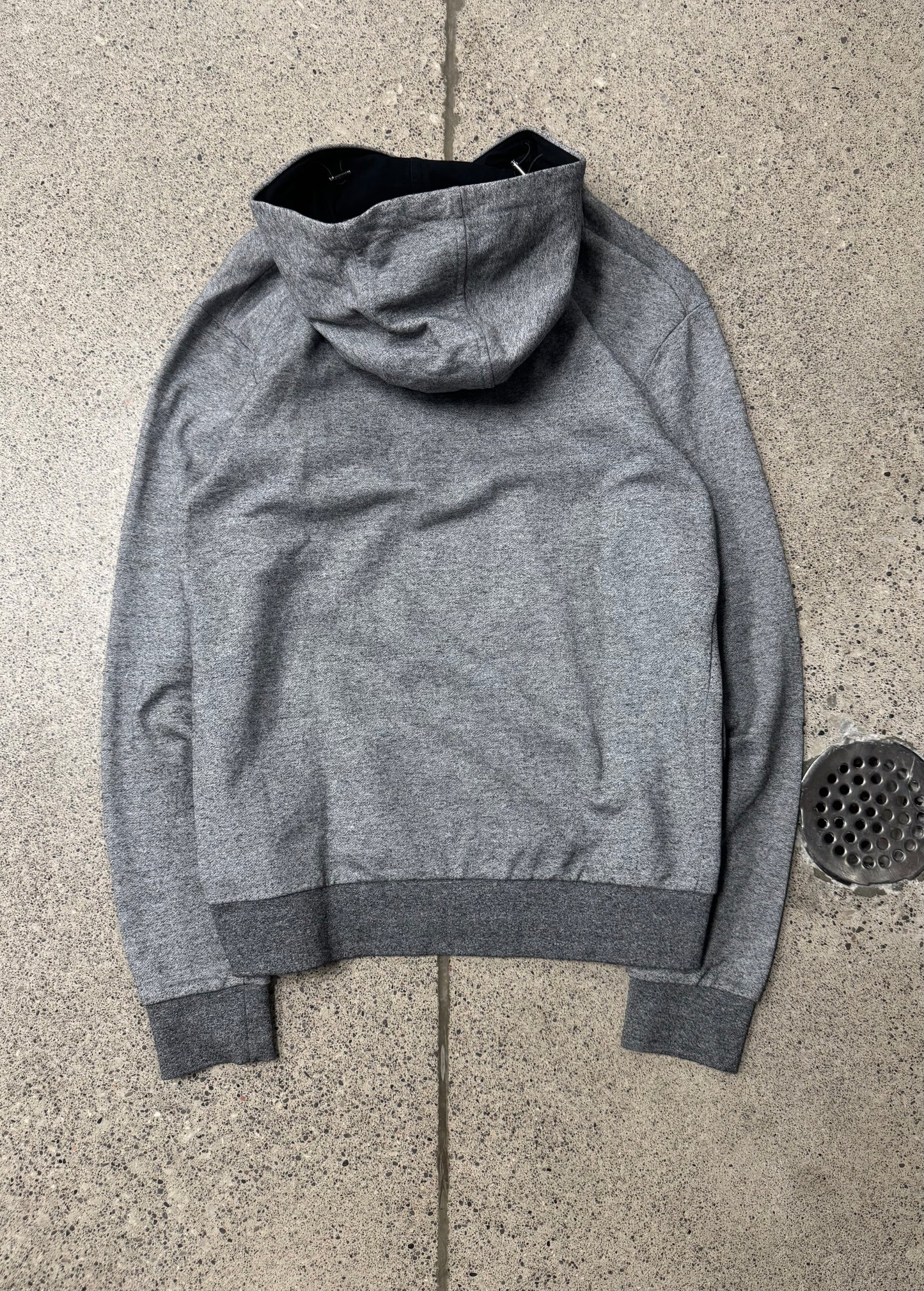 Dirk Bikkembergs Grey/Black Panelled Hoodie