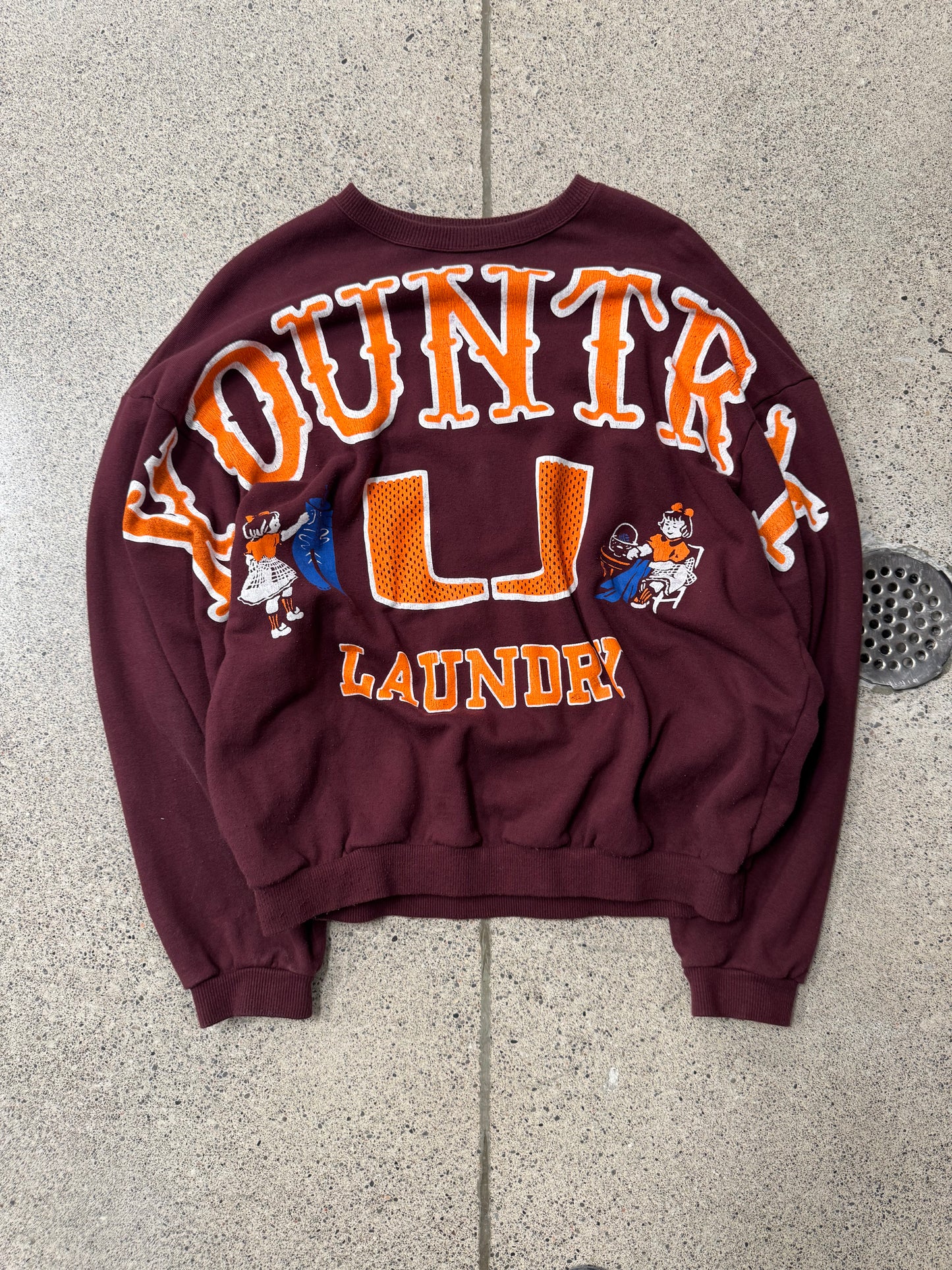Kapital Kountry ‘Varsity’ Maroon/Orange Sweatshirt