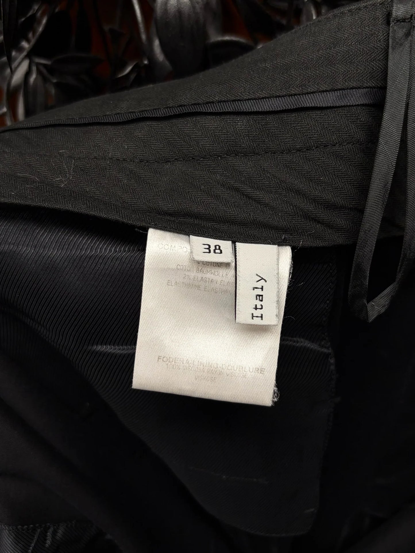 2000s Balenciaga Darted Black Slim Cut Trousers