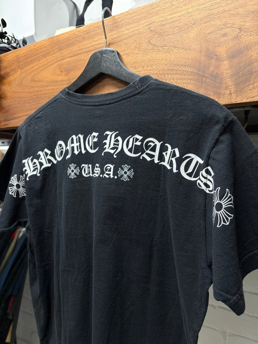 Chrome Hearts Black ‘Scroll Logo’ T-Shirt