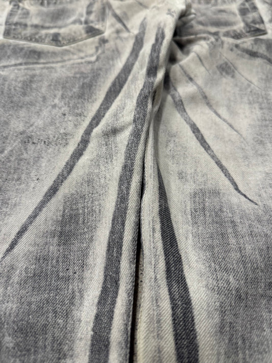 SS2010 Rick Owens ‘Gravel’ Geometric Grey Slim/Skinny Denim