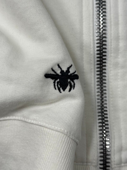 Dior Homme ‘Bee Motif’ White Cutoff Sleeveless Hoodie