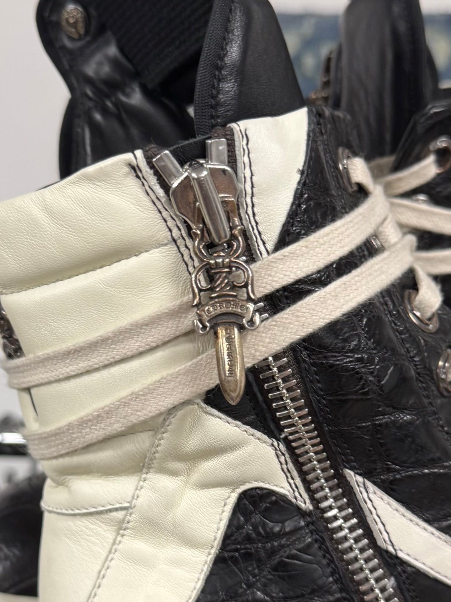 Chrome Hearts x Rick Owens Genuine Crocodile Leather Geobaskets