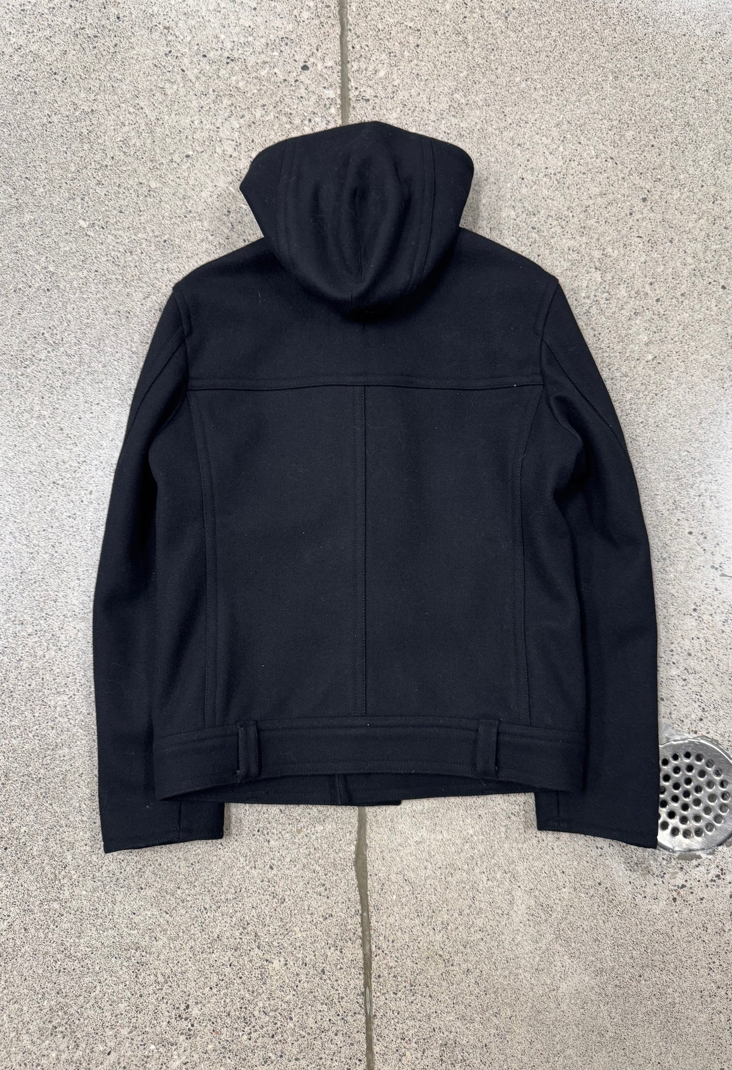 Neil Barrett ‘Toggle Closure’ Black Hooded Wool Jacket