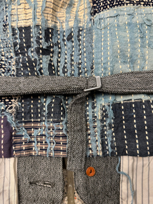 Kapital ‘Boro’ Denim Repaired Boiled Wool Vest