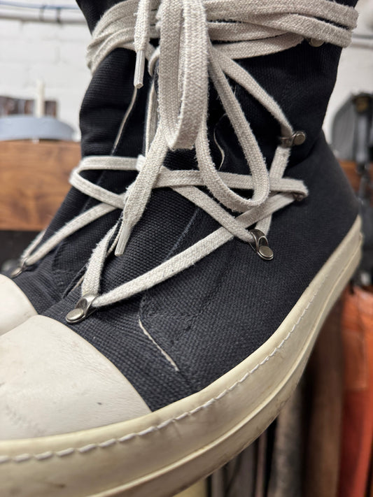 Rick Owens DRKSHDW Canvas ‘Pentagram’ Lace Sneakers