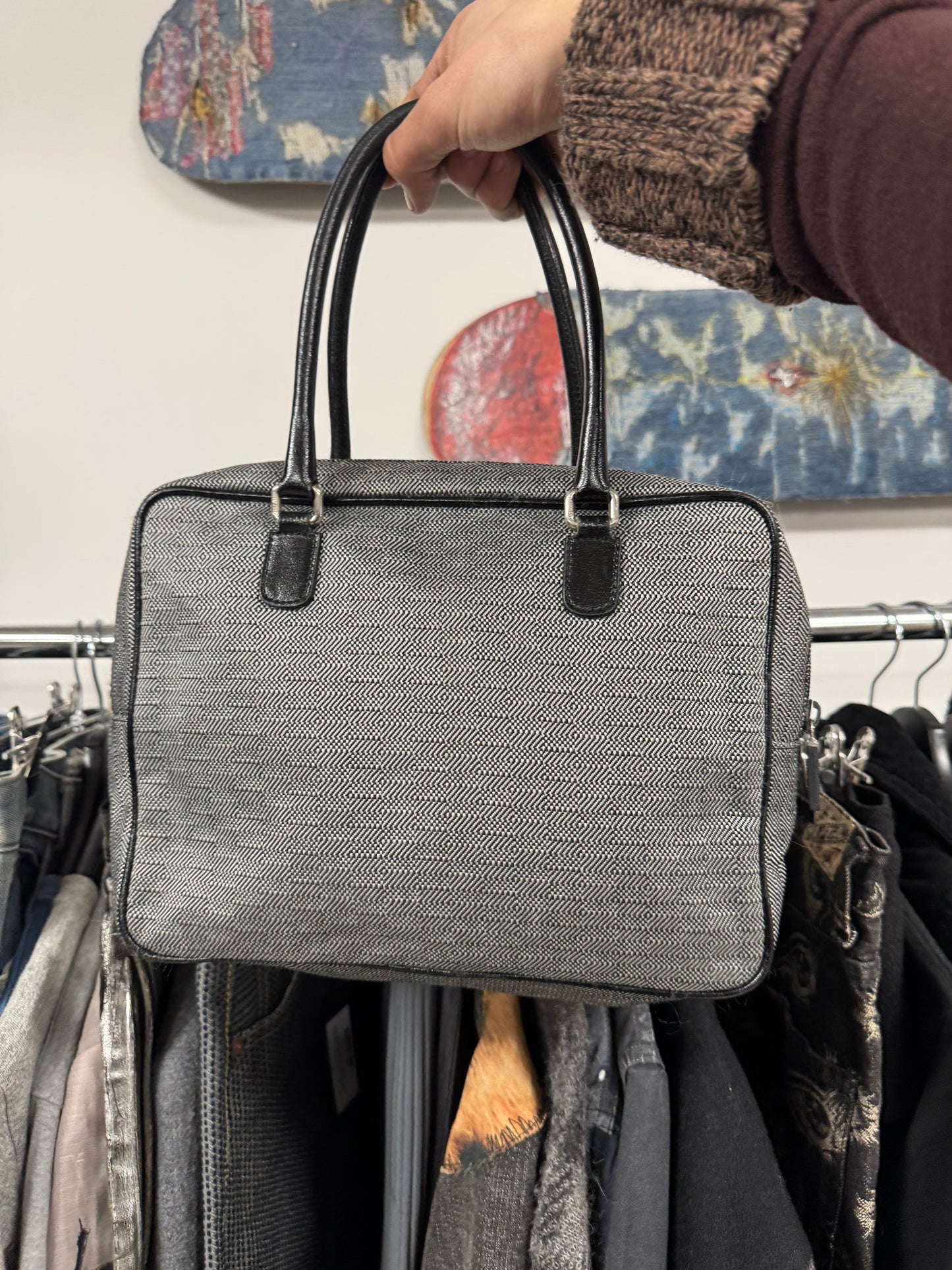 Vintage Miu Miu Leather ‘Bow’ Shoulder Bag