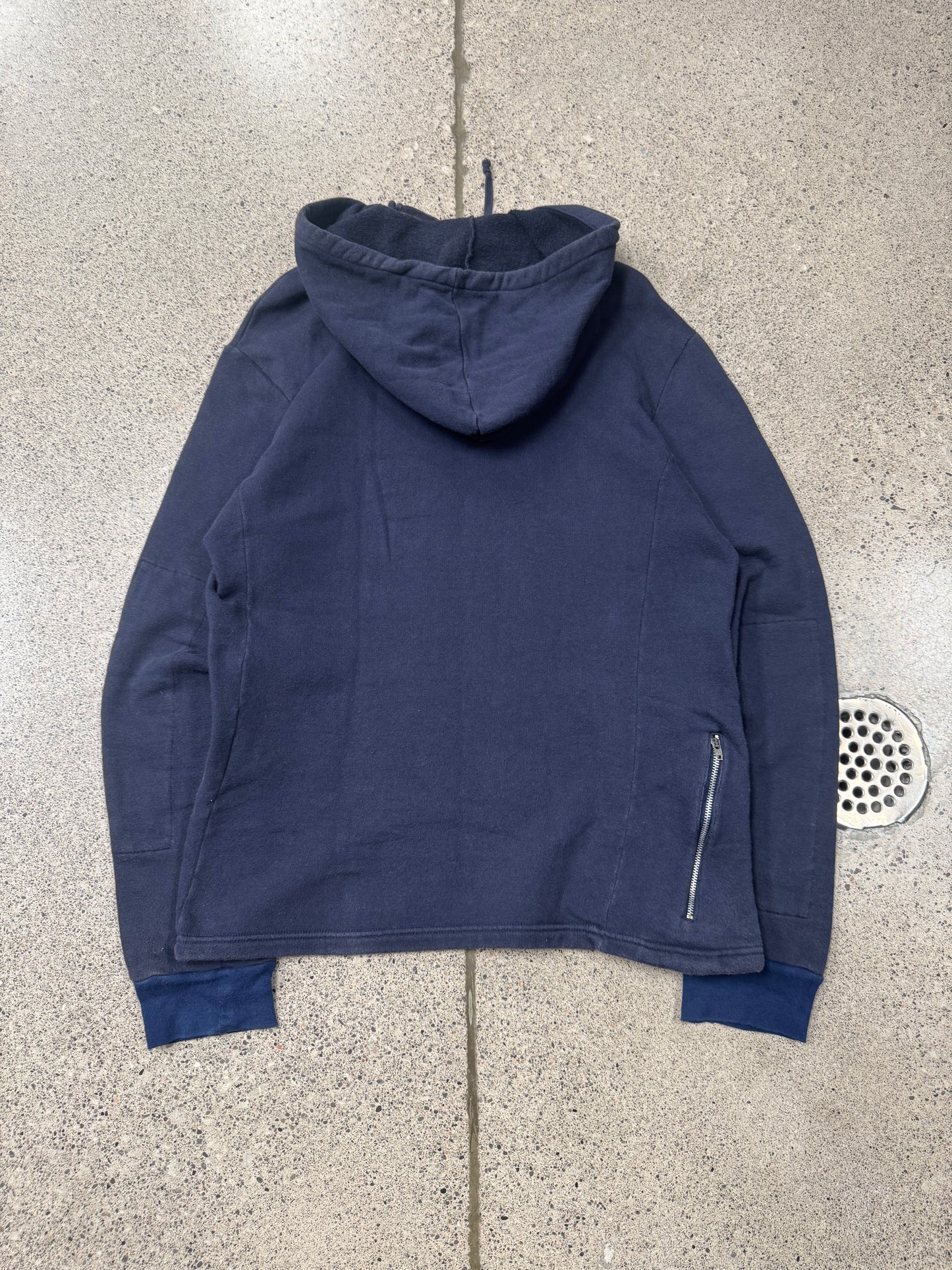 1997 Helmut Lang ‘Contrast Cuff’ Single Zip Pocket Pullover Hoodie