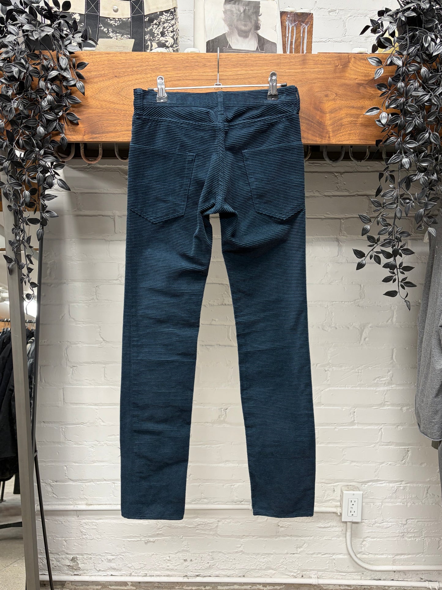 Undercover AW05 “Arts and Crafts” Blue ‘Patti Smith’ Bolt Corduroy Skinny Pants