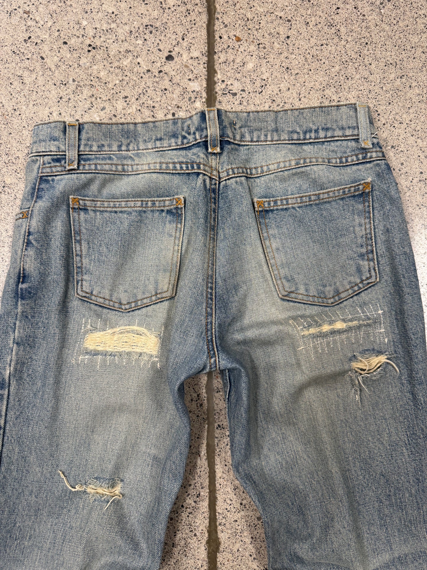2000s Dolce & Gabbana Mainline Light Wash Blue Flared Denim