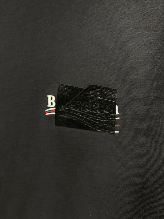 AW2023 Balenciaga ‘Mudshow’ Black ‘Gaffer Tape’ Pullover Hoodie