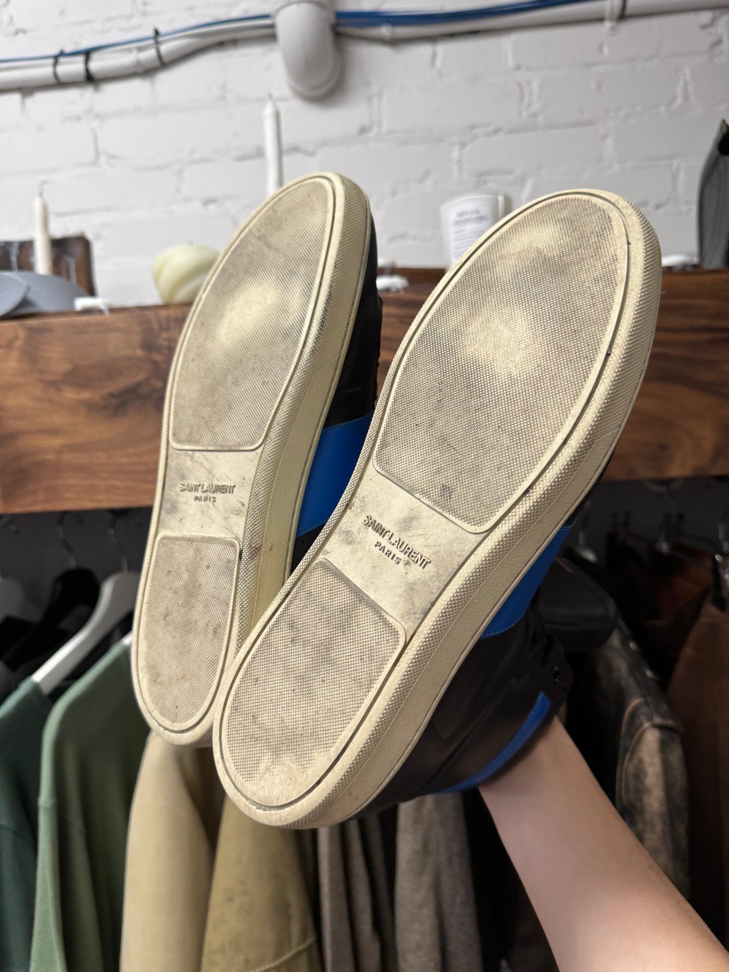 Saint Laurent ‘SL/01’ Court High Leather Trainers