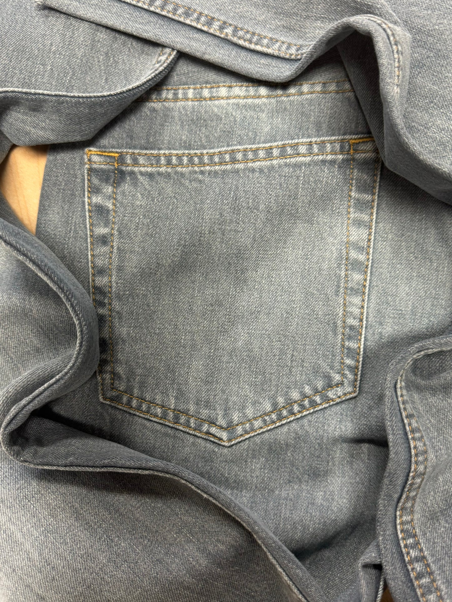 Acne Studios Washed Grey Raw Hem Denim