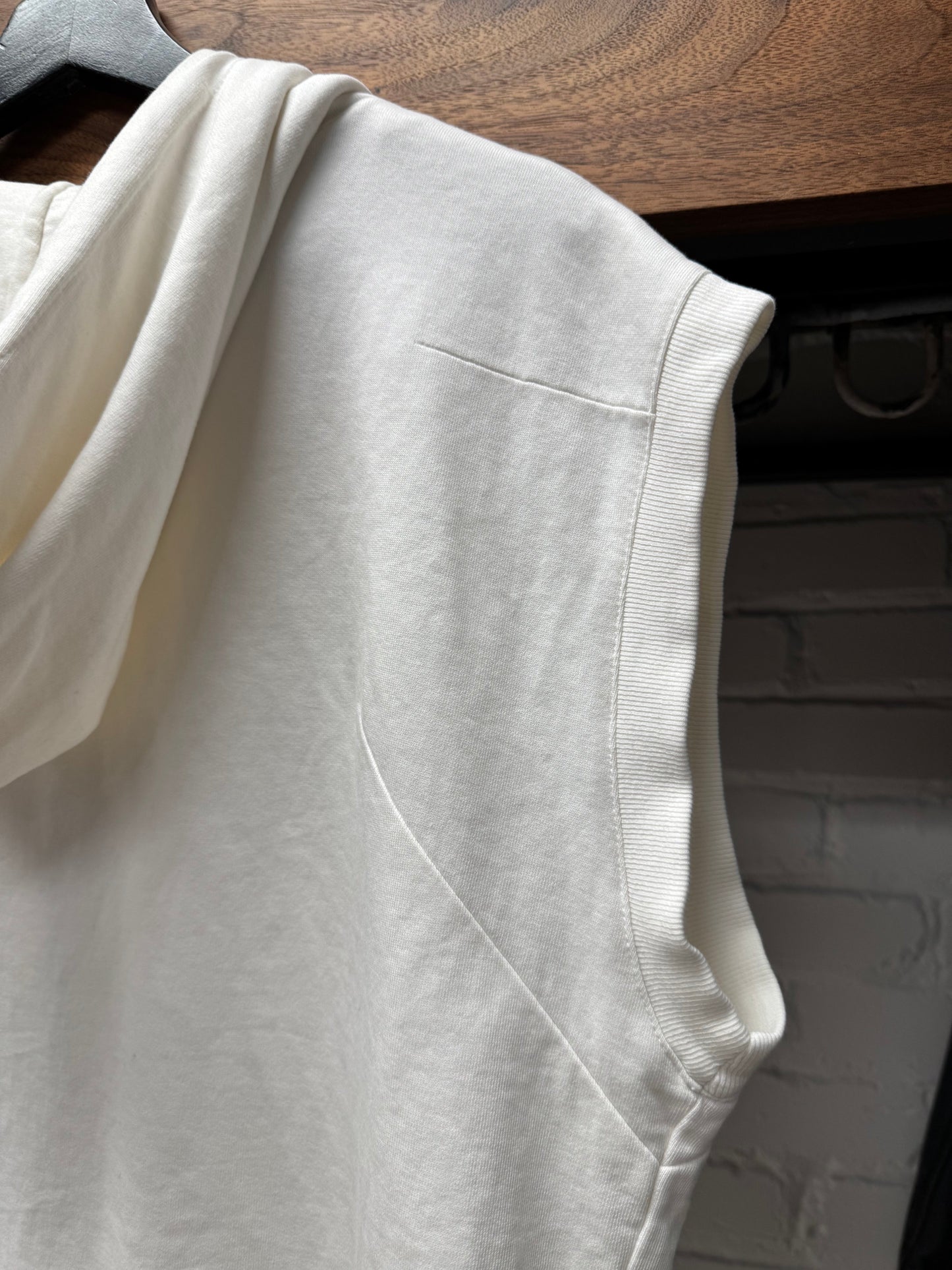 Dior Homme ‘Bee Motif’ White Zip Up Sleeveless Hoodie