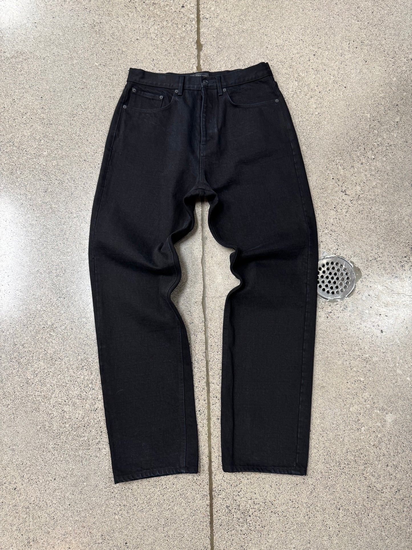 AW2022 Balenciaga Japanese Organic Black Baggy Denim