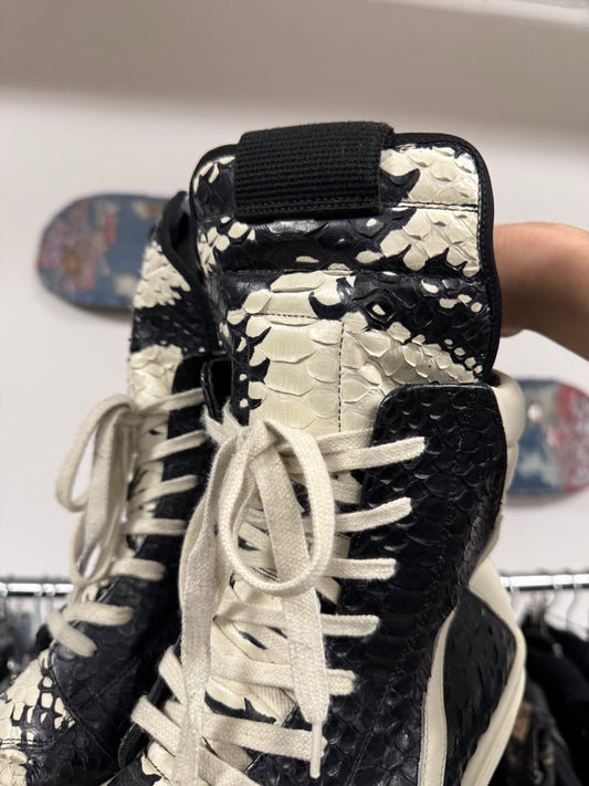 SS2022 Rick Owens ‘Fogachine’ Genuine Python Hide Geobaskets