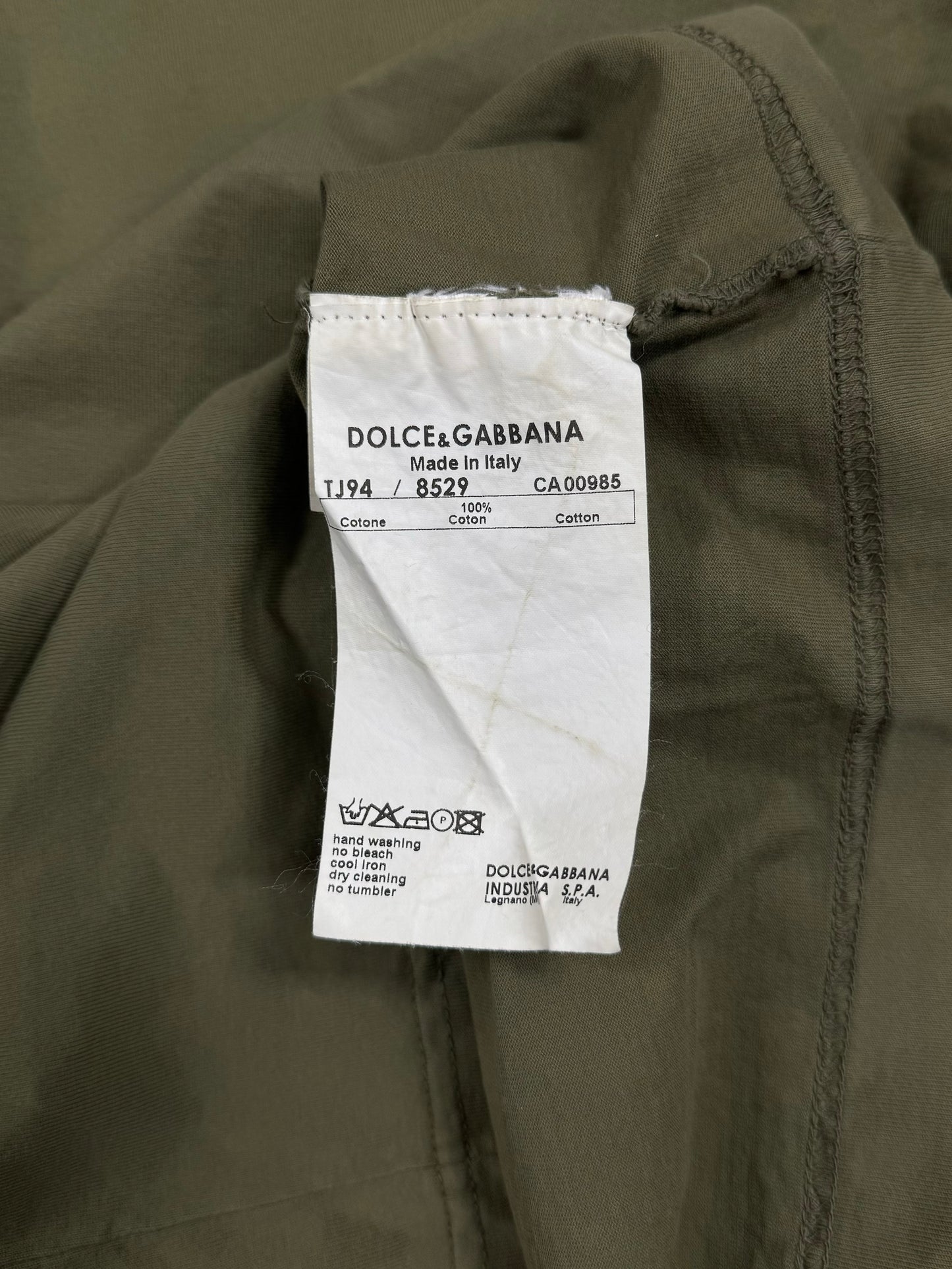 2000s Dolce & Gabbana Military Green Patch Long Sleeve