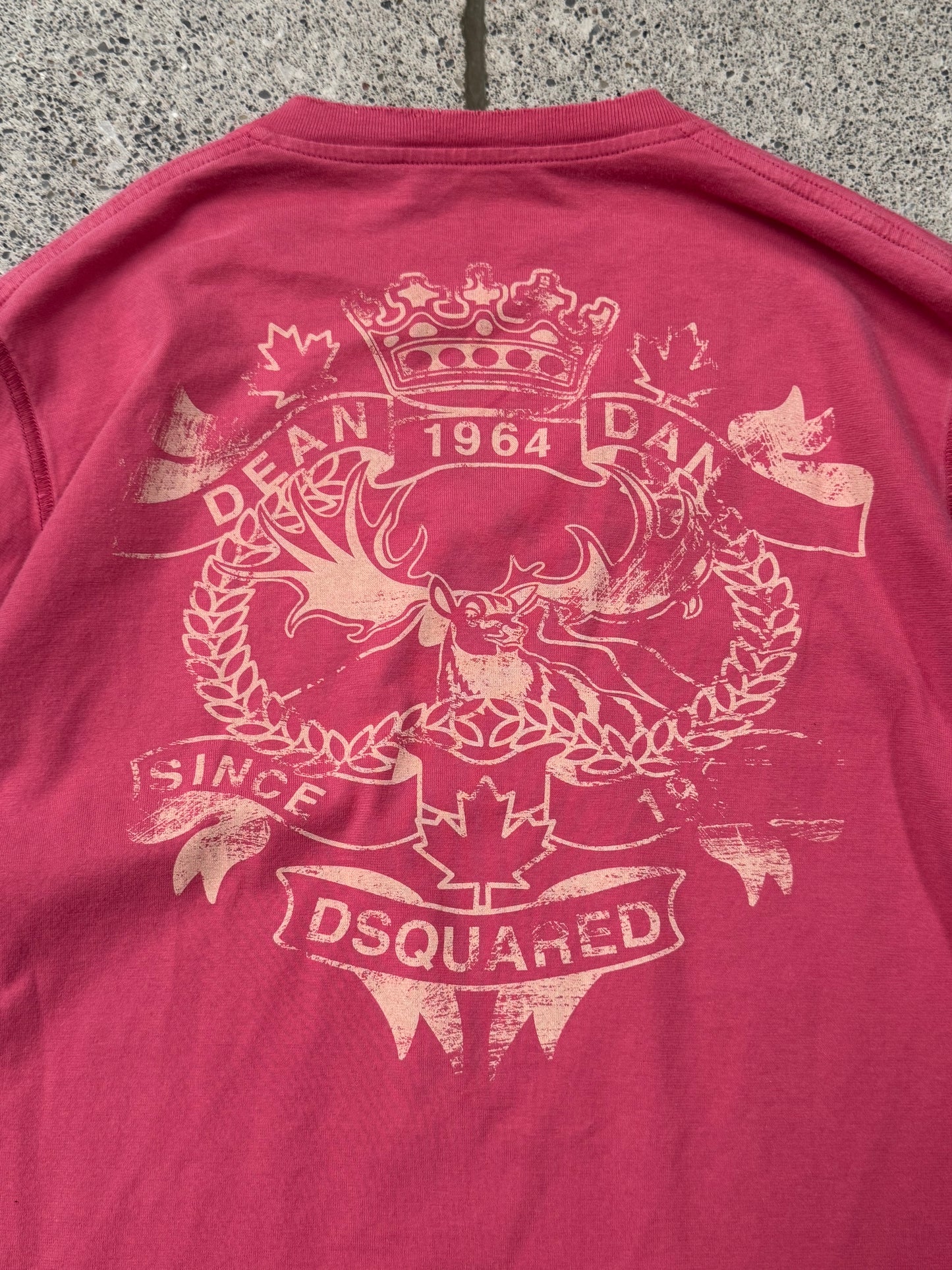 Dsquared2 Pink V-Neck Long Sleeve Shirt