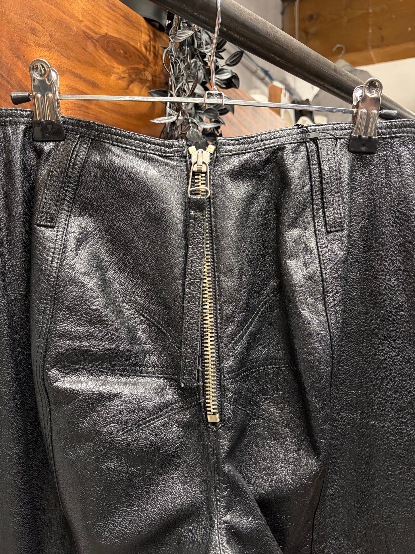 Vintage 1990s Jean Paul Gaultier Leather ‘Union Jack’ Pants